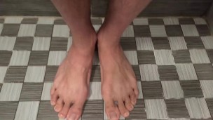 Lovely cock and beautiful feet 