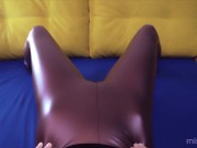 You should look this tight ass in red leather leggings! 5/16