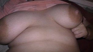 POV: Touching hot THICC MILF big boobs and puffy nipples!