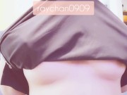 声を必死に我慢しながら乳首オナニー 4/16