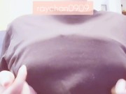 声を必死に我慢しながら乳首オナニー 9/16