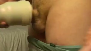 Elsa Jean fleshlight fucking with my big hard cock