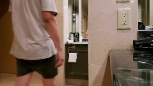Asian guy tries a new toy before the party and finishes just in time (extended content)