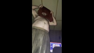 Pissing clothes then put them on