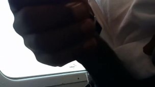 Almost caught jacking up inside the train toilet 