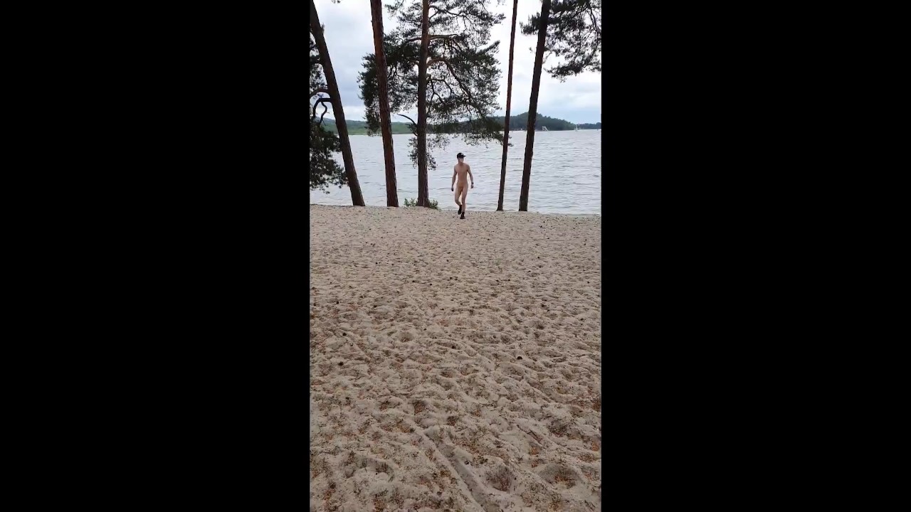 lost bet, naked on the beach and having an erection - RedTube