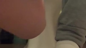 Sweaty feet big feet toes wiggling 