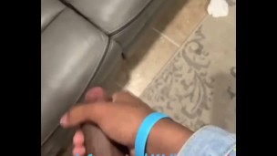 Playing with my big black dick. Subscribe to my OF and Twitter