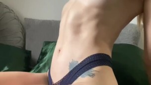 Petite Blonde Messy Foreplay