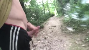 First public park mastrubation with insane cumshot