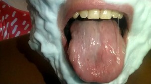 This is what happens when you eat the foam.