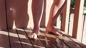 Pissing on the patio 