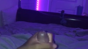Stroking my hard cock 