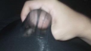 Man masturbate in a pantyhose and cum in socks