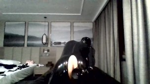 Hands free in catsuit