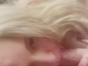 Real amateur girlfriends ex joins for mfm threesome. Hot blonde slut DP POV upside down throat fuck