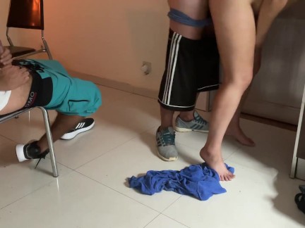 I PAID PIZZAGUY WITH A BLOWJOB AND WITH MY PUSSY , CUCKOLD HUSBAND JUST WATCH US FUCKING