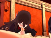 Hu Tao BLOWJOB and DOGGYSTYLE GENSHIN IMPACT (3D Hentai) 2/16