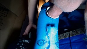 Facefucking homemade automatic toy