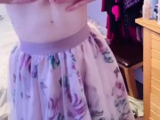 smol tit teen strips out of a pretty pink dress and plays with her pretty pink pussy 10/16