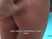 HUNT4K. Hunter hooks up with chick in private pool and nicely fucks her 15/16