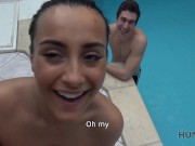 HUNT4K. Hunter hooks up with chick in private pool and nicely fucks her 8/16