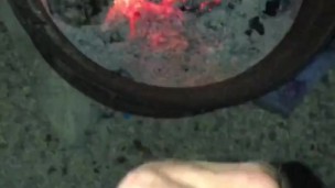 Desperate to put out the fire, no water available so I Jizzed & Pissed on the fire to put it out