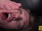 Bound bdsm teen gagging on dick 16/16