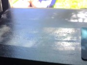 Voyeur Mr Grey Masturbates To PAWG Tanning Nude With Huge Cumshot