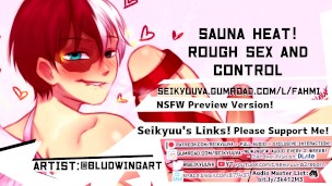 My Hero Academia SAUNA HEAT - ROUGH SEX w/ TODOROKI!! (fem pronouns ver.) art:bludwingart