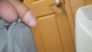 Pee in urinal at work