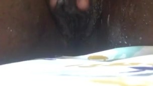 Fat Clit squirts while being washed 
