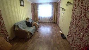 A mature lesbian fucks a strapon Slender girlfriend with a big booty.