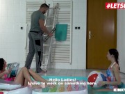 KINKYINLAWS - Step Daughter Michele Bloom And Step Mother Any Maax Pool Sex - LETSDOEIT 1/16