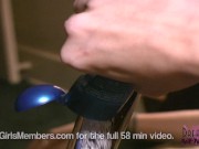 Hot Brunette Rams Her Roommate With A Big Toy 14/16