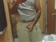 Made hard and horny by a follower so I got off in the bathroom at work 