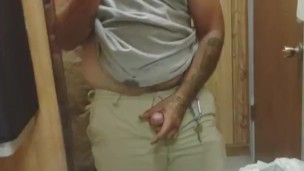 Made hard and horny by a follower so I got off in the bathroom at work 