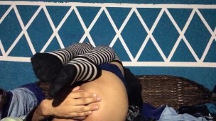Gaping my ass with my dildo (Follow me on instagram uwu)