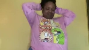 Ebony goddess wets jeans 
