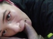 POV - I love filming myself when I give a blowjob and they fill my mouth with cum. 14/16