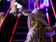 Tiny Texie In her Cowgirl Outfit stripping down sexy. 2/16