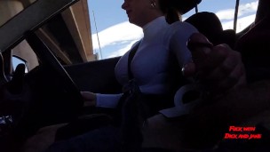Jane Gives You a Handjob While Driving to Dinner!