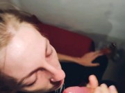 Please Cum In My Face - Sweet POV Huge Cock Blowjob