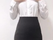 【素人】どんどんお洋服を脱いでいきます....♡【脱衣】 1/16