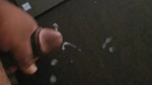 Cum while working 