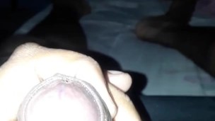 I use a rubber band as a cock ring