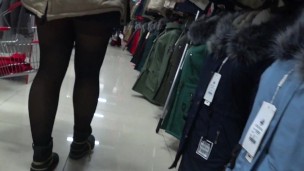 Slim milf in the fitting room.