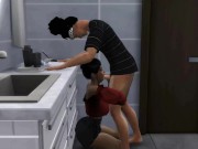 Pleasure In Paradise #4 - Peeping & Playing With My Pussy - Sneaky Sex in Public - SIMS 4 Roleplay 12/16