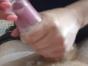 Massive premature cum shot in to shot glass 15/16