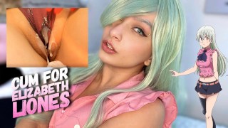 Elizabeth Liones cosplay babe doing ahegao faces, red light green ...